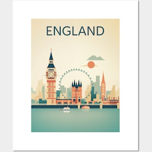 ENGLAND Posters and Art